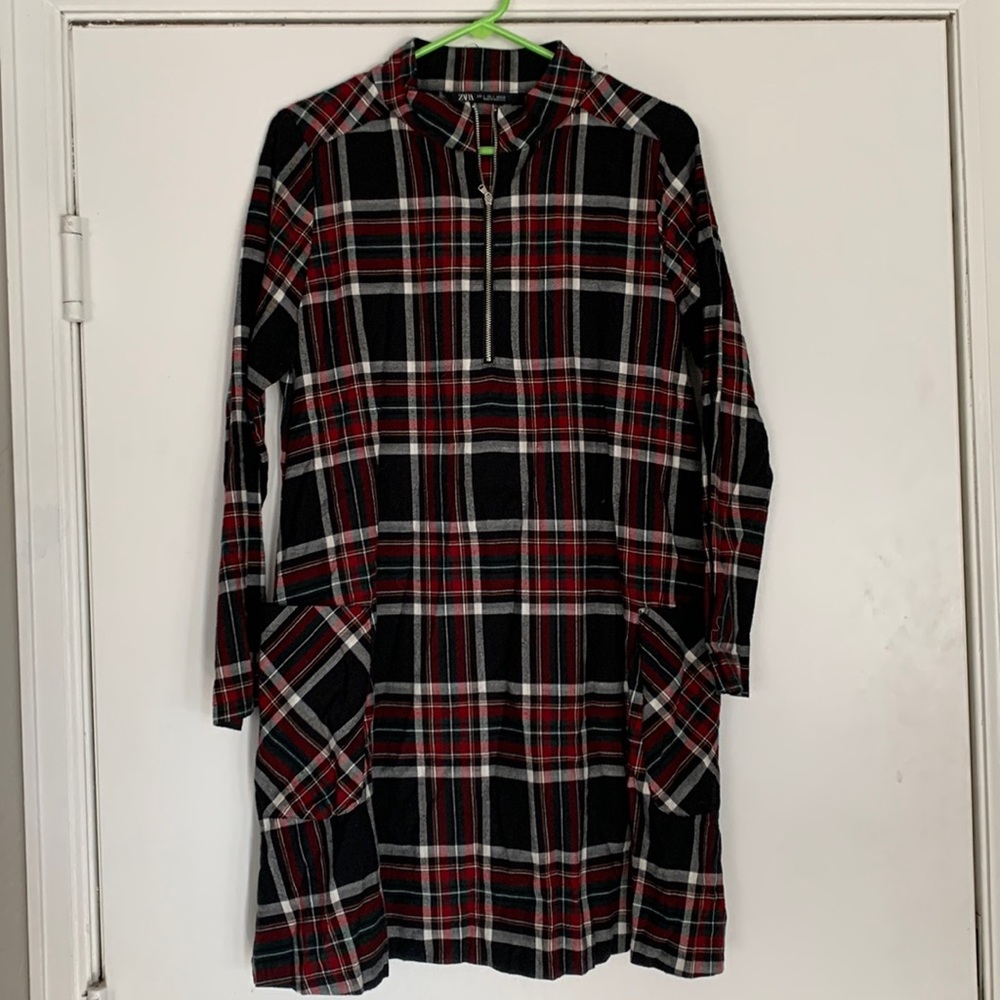 Zara Christmas Plaid Dress